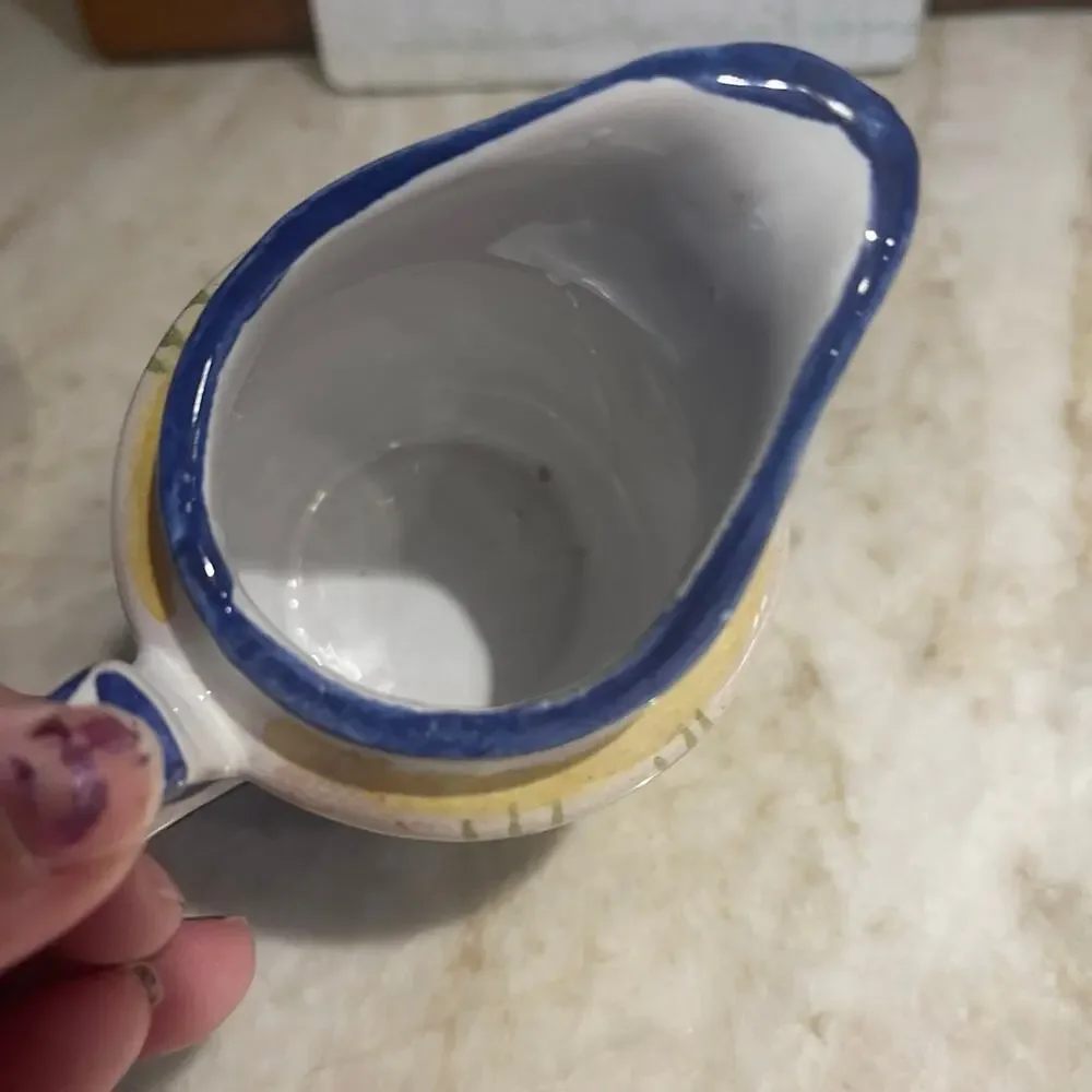 Italian handpainted creamer 4”